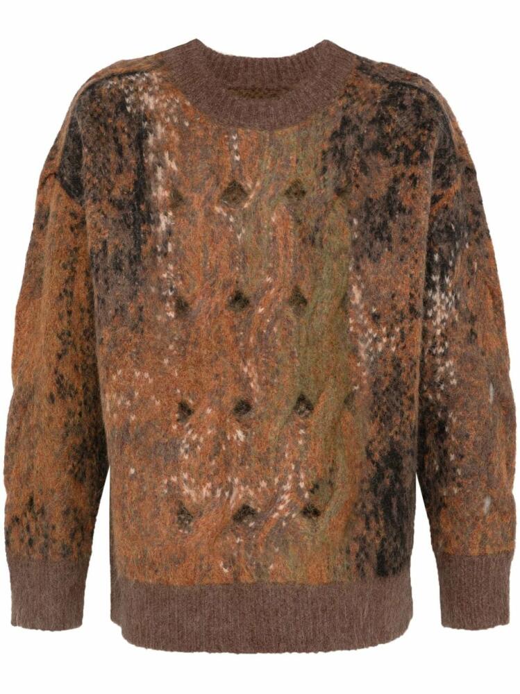 Feng Chen Wang jacquard sweater - Brown Cover