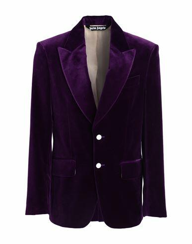 Palm Angels Man Blazer Deep purple Cotton Cover