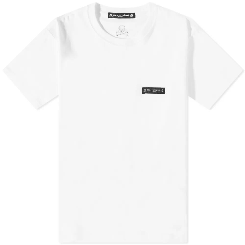 Mastermind Japan Men's Skull Embroidery T-Shirt in White Cover