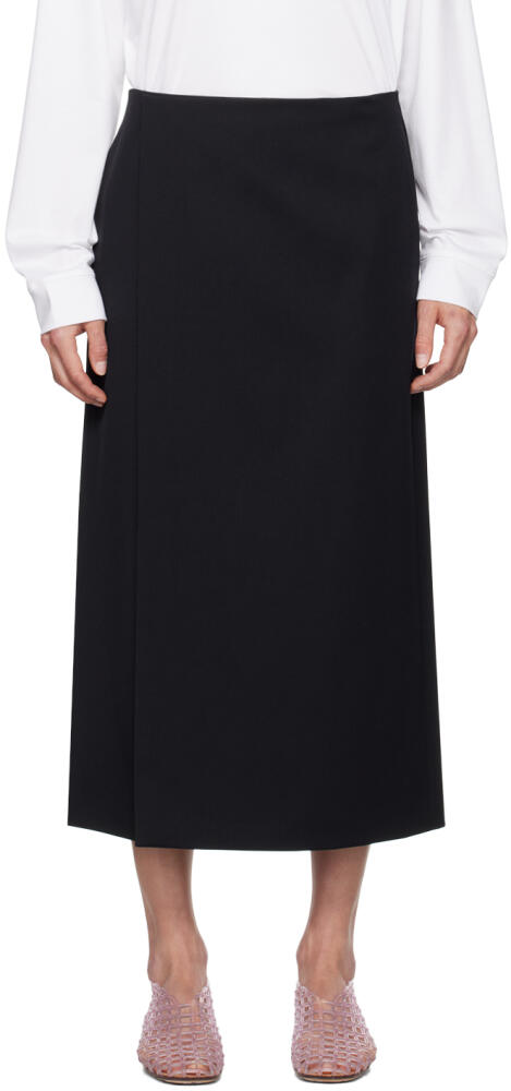 The Row Navy Kavi Midi Skirt Cover