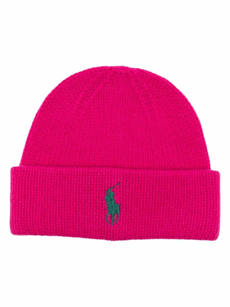 Polo Ralph Lauren logo-embroidered wool beanie - Pink Cover