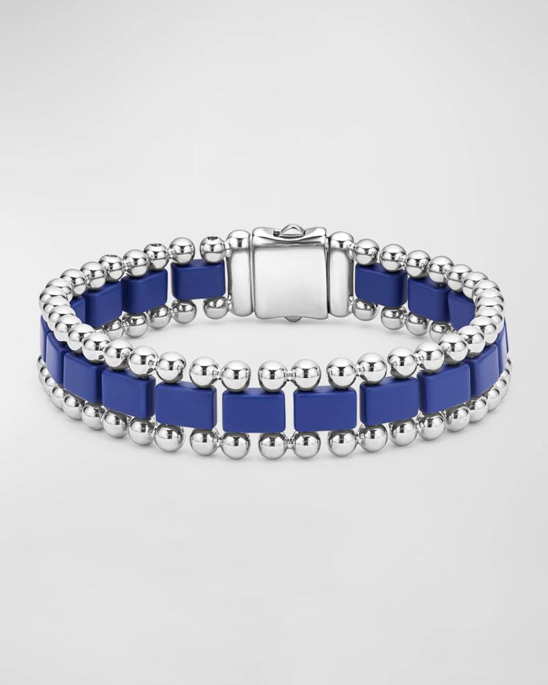 LAGOS Men's Anthem Matte Ultramarine Caviar Link Bracelet, 15mm Cover