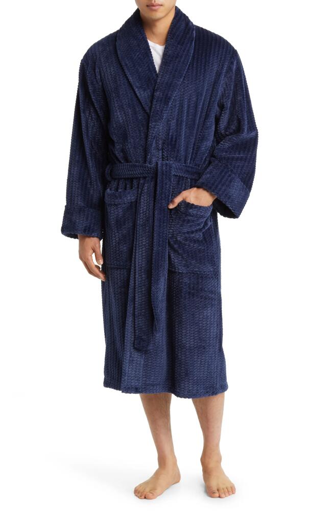 Daniel Buchler Mosaic Shine Plush Robe in Navy Cover