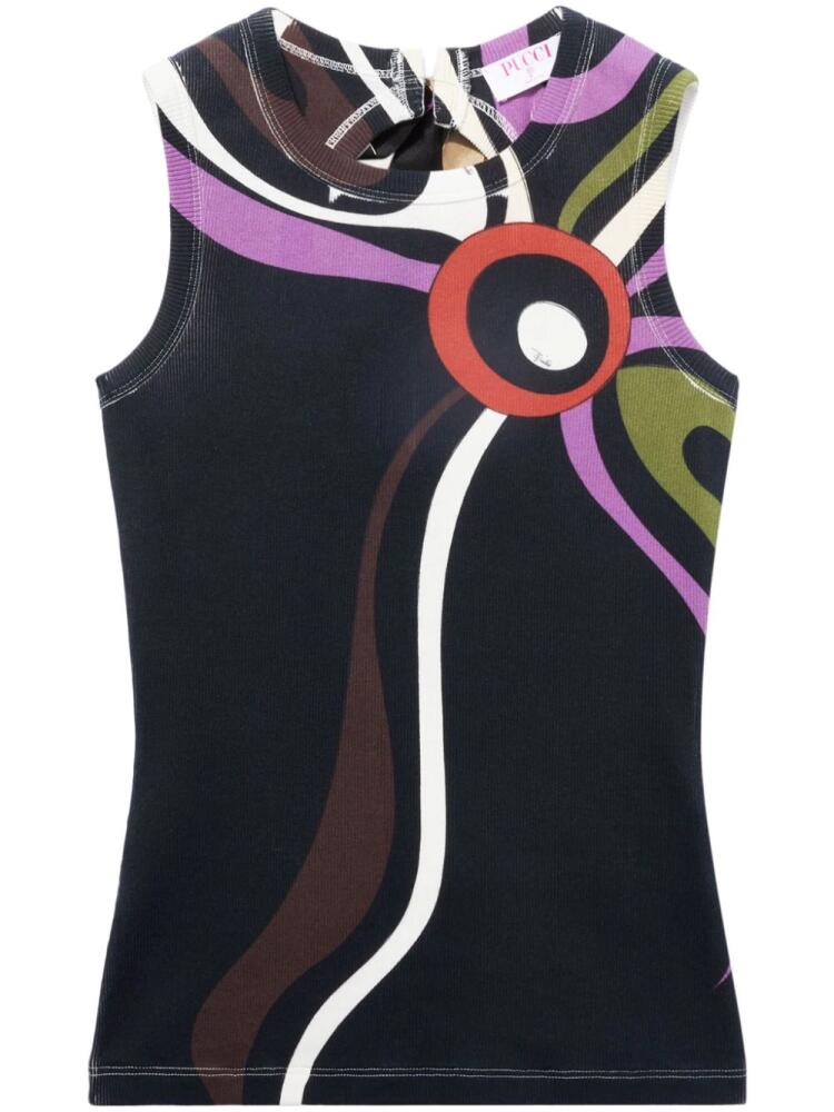 PUCCI Marmo-print tank top - Black Cover