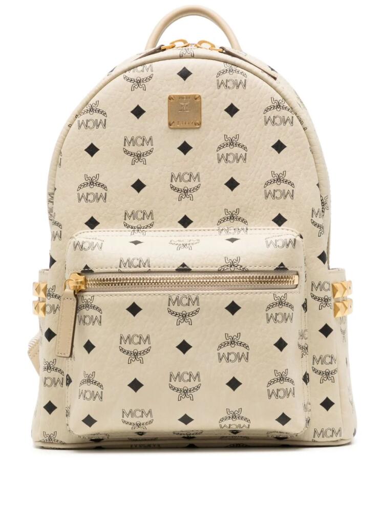 MCM leather Visetos-print backpack - Neutrals Cover