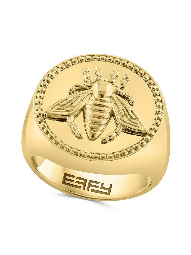 Effy Men's 14K Goldplated Sterling Silver Bee Signet Ring Cover