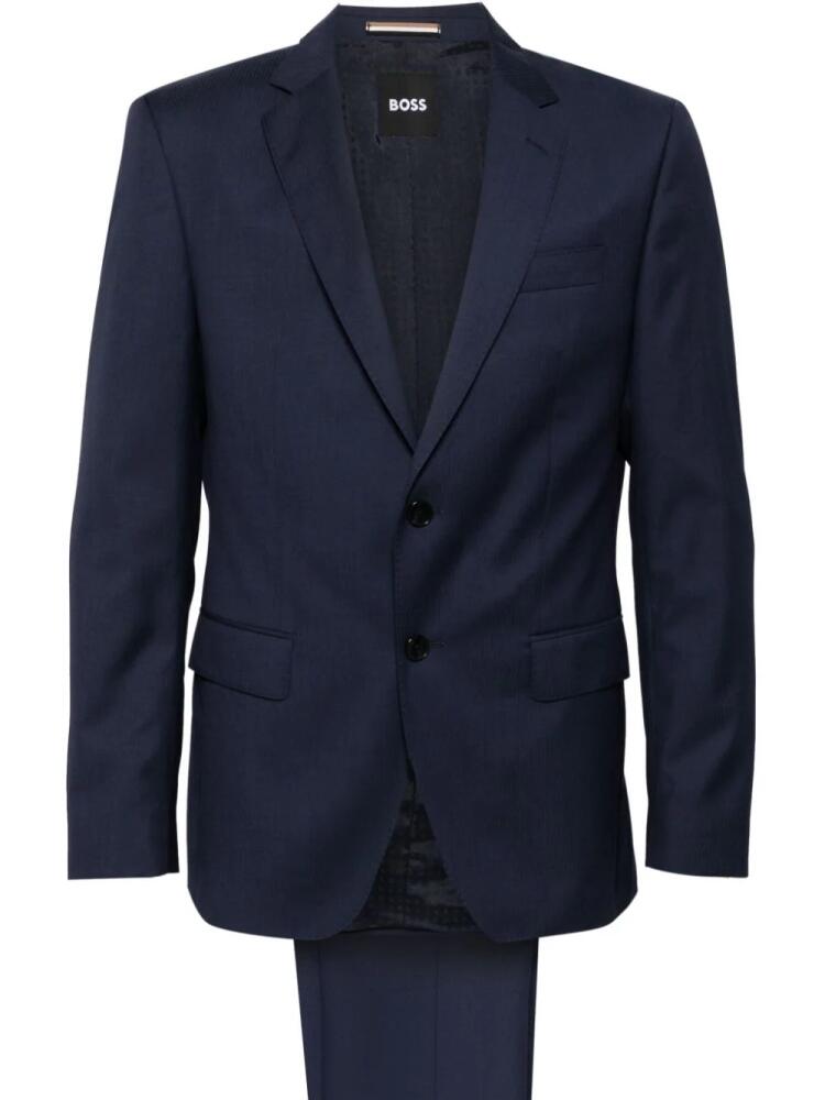 BOSS striped single-breasted suit - Blue Cover