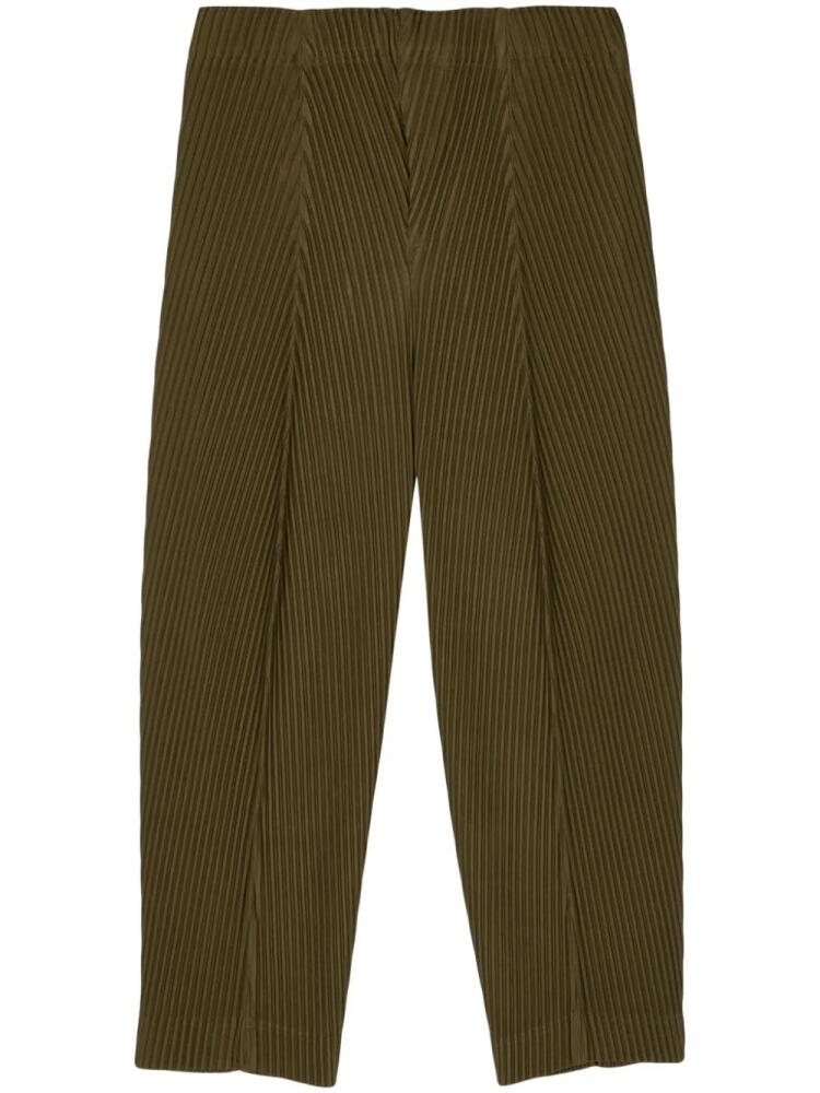 Homme Plissé Issey Miyake pleated cropped trousers - Green Cover