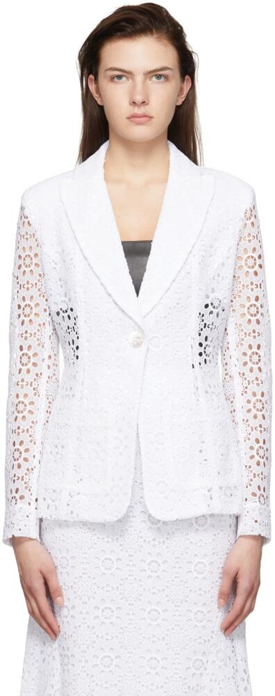 Erdem White Lilith Blazer Cover