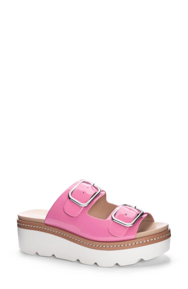 Chinese Laundry Surf's Up Platform Slide Sandal in Pink Cover