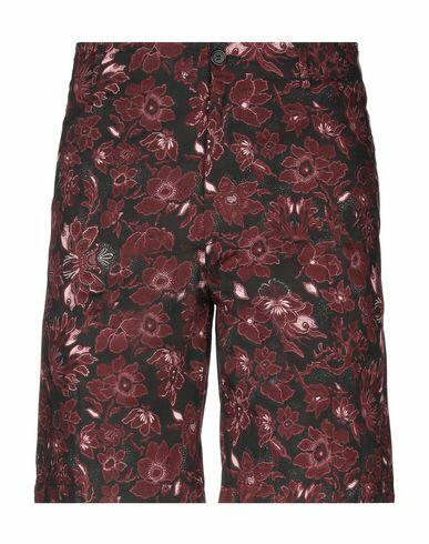 Just Cavalli Man Shorts & Bermuda Shorts Burgundy Cotton Cover