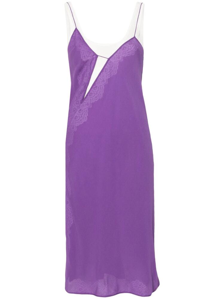 Christopher Esber layered mini slip dress - Purple Cover