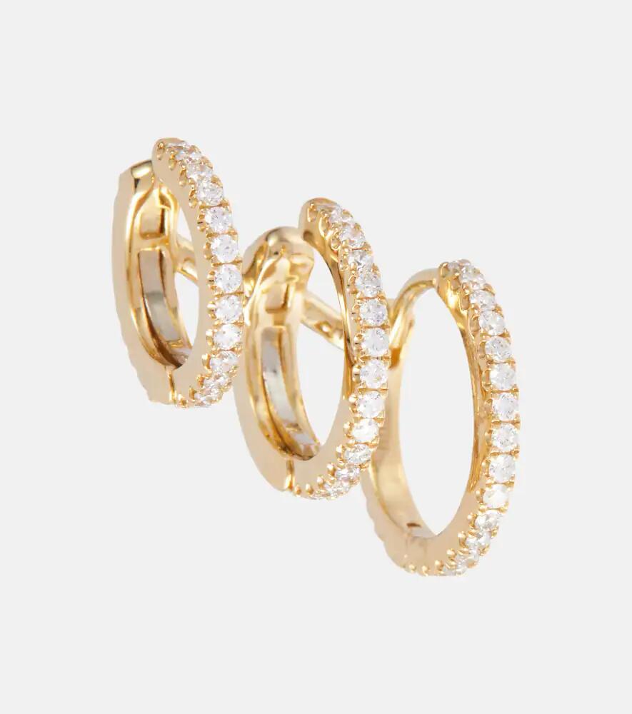 Maria Tash Linked Pave Eternity 18kt gold stacked ear cuff with diamonds Cover