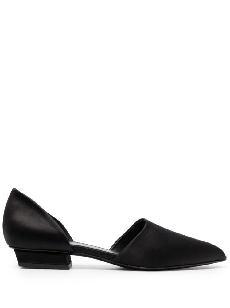 TOTEME peep-toe satin ballerina shoes - Black Cover