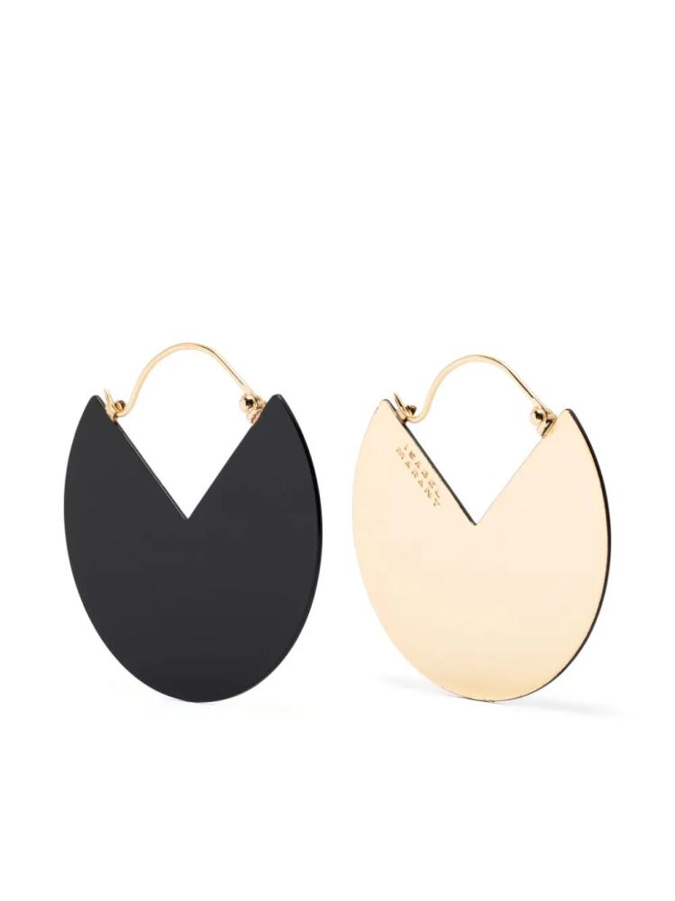 ISABEL MARANT 90º two-tone drop earrings - Gold Cover