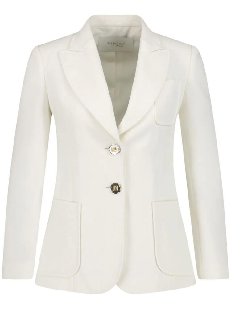 Giambattista Valli peak-lapels wool blazer - White Cover