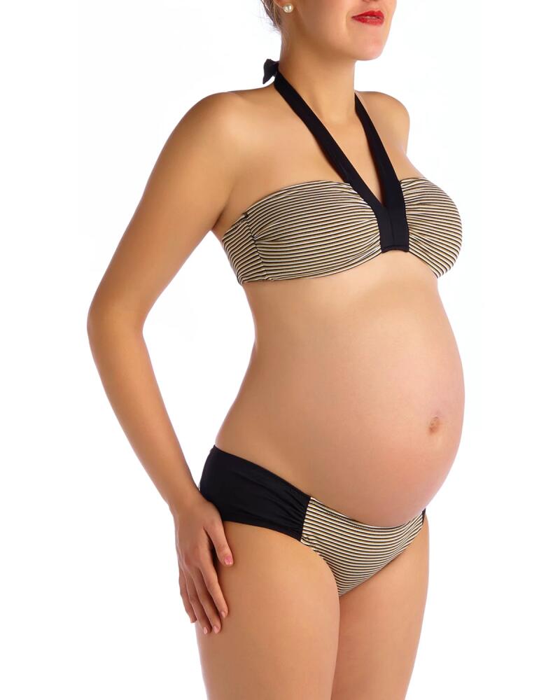 Pez D'Or Maternity Palm Springs Knitted Stripe Two-Piece Bikini Swim Set Cover