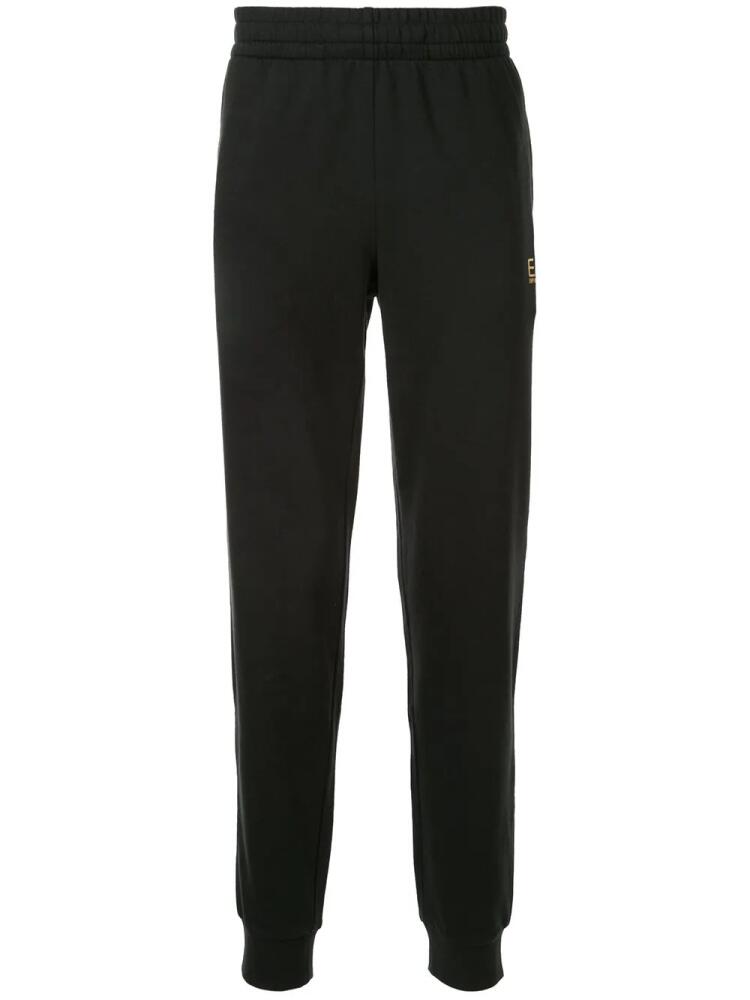 Ea7 Emporio Armani straight-leg cotton track pants - Black Cover