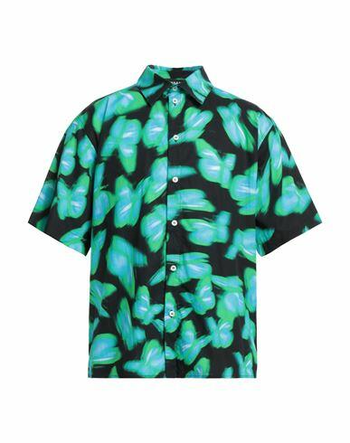 Msgm Man Shirt Green Size 15 ½ Cotton Cover