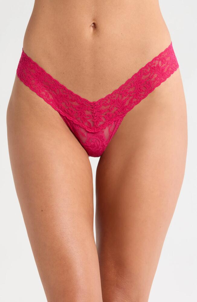 Hanky Panky Signature Lace Low Rise Thong in Beet Juice Red Cover