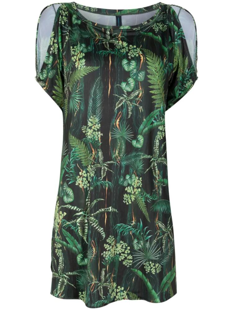 Lygia & Nanny Allat leaf-print tunic - Green Cover