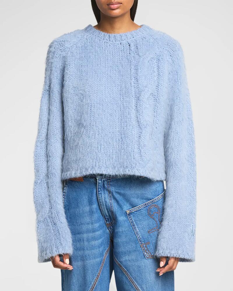 JW Anderson Cropped Cable Mohair Sweater Cover