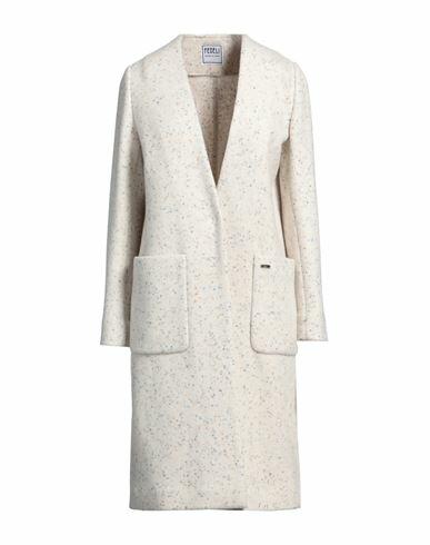 Fedeli Woman Coat White Cashmere Cover