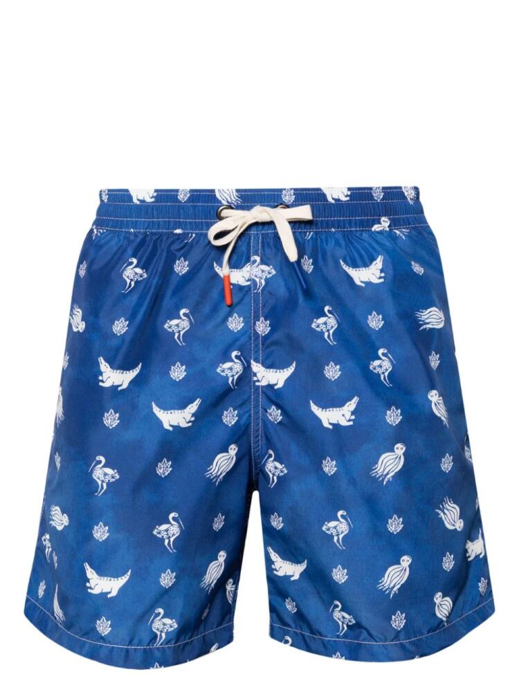 Altea graphic-print swim shorts - Blue Cover