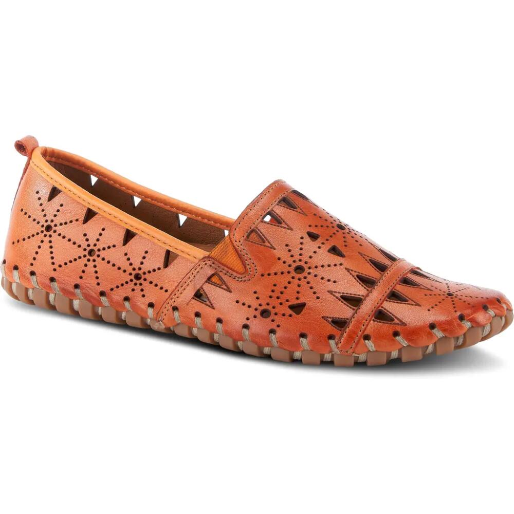 Spring Step Fusaro Loafer in Orange Leather Cover