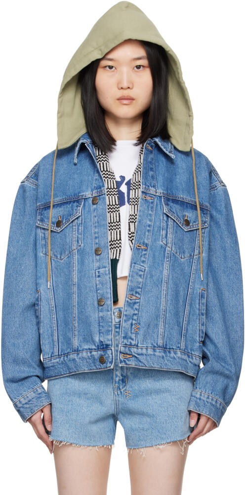 Ksubi Blue Oversized Heritage Denim Jacket Cover