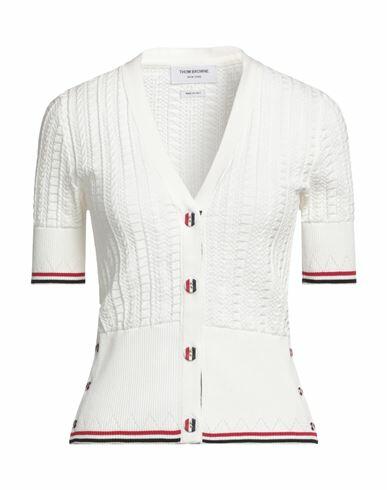 Thom Browne Woman Cardigan White Cotton Cover