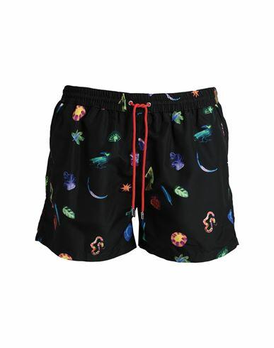 Paul Smith Man Swim trunks Black Recycled polyester, Polyester Cover