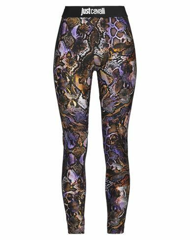 Just Cavalli Woman Leggings Purple Polyamide, Elastane Cover