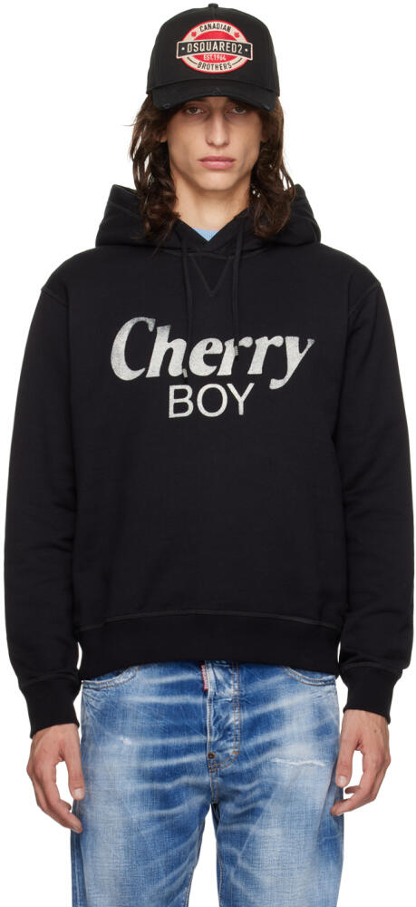 Dsquared2 Black 'Cherry Boy' Cool Fit Hoodie Cover