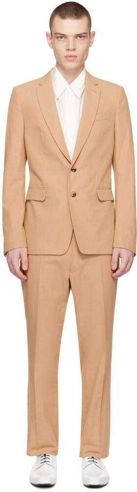 Dries Van Noten Tan Notched Lapel Suit Cover