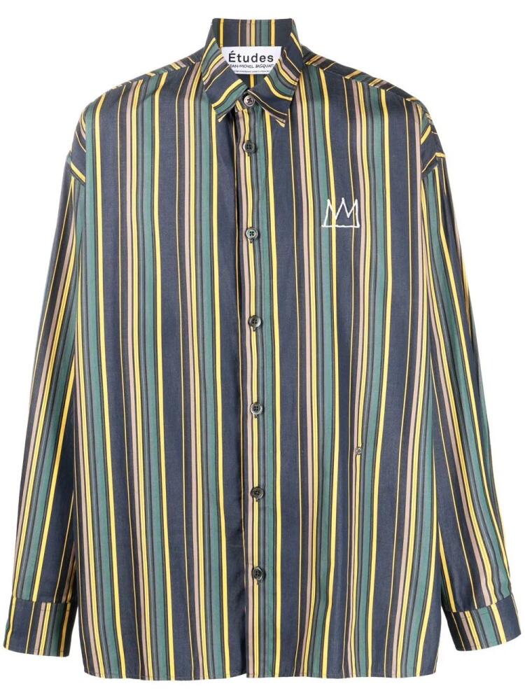 Etudes Illustion Nows The Time striped shirt - Green Cover