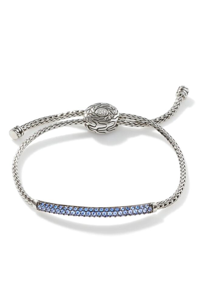 John Hardy Classic Chain Pull Through Bracelet in Silver/Blue Sapphire Cover