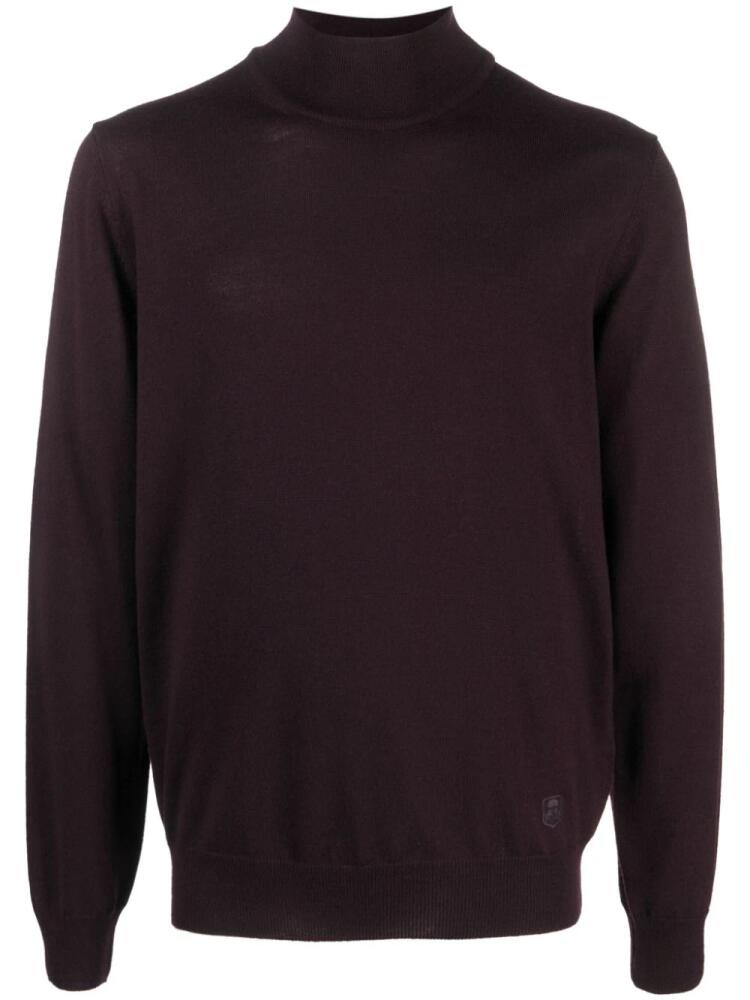 Corneliani high-neck virgin-wool jumper - Purple Cover