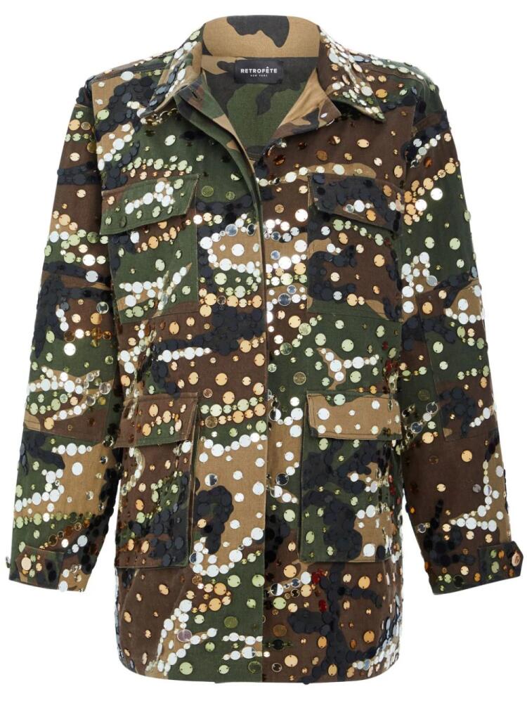 Retrofete Arlie camouflage-print jacket - Green Cover