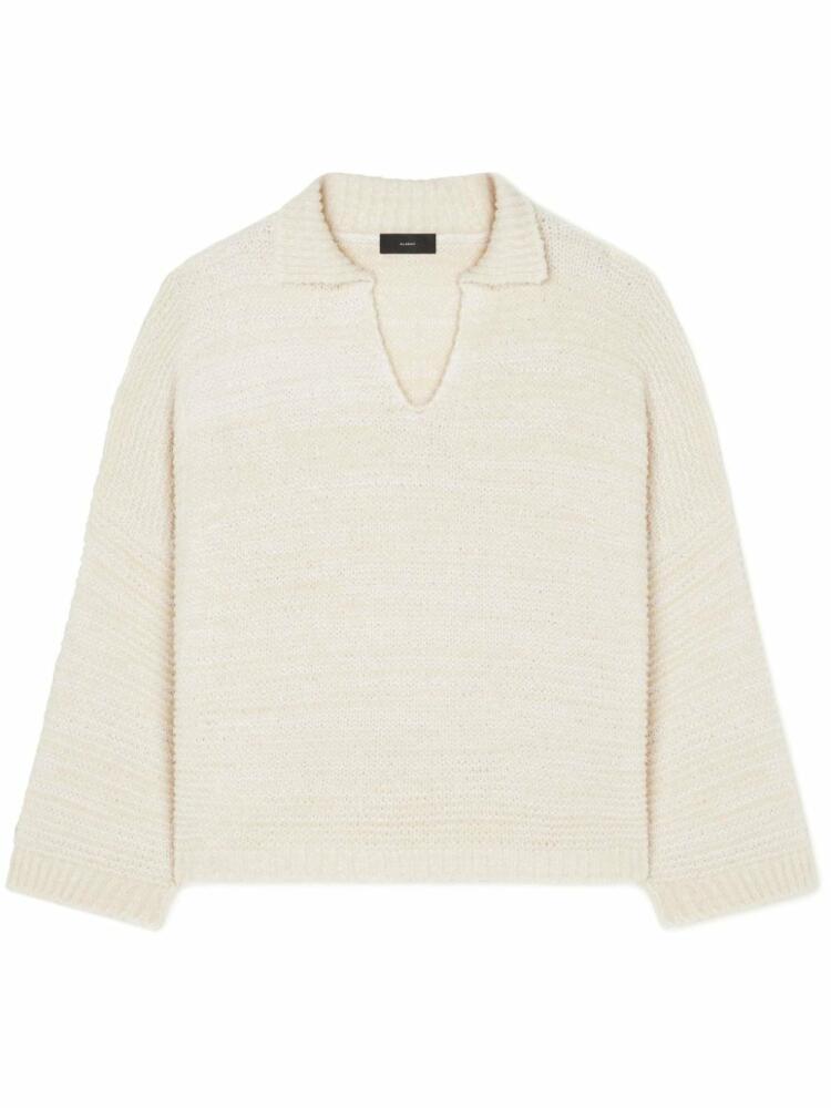 Alanui Bright Hues ribbed-knit polo jumper - Neutrals Cover