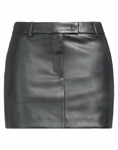 Nude Woman Mini skirt Black Polyurethane, Polyester Cover