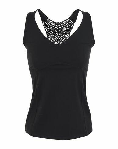 Sàpopa Tulipano Woman Top Black Nylon, Elastane, Polyester Cover