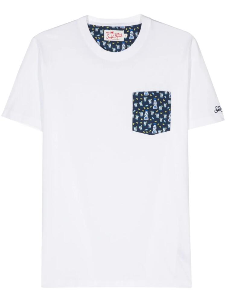 MC2 Saint Barth Blanche contrast-pocket T-shirt - White Cover