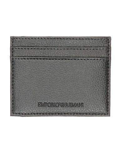 Emporio Armani Man Document holder Black Bovine leather Cover