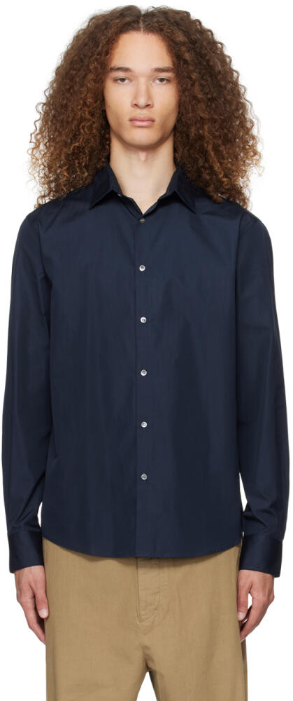 Sunspel Navy Buttoned Shirt Cover