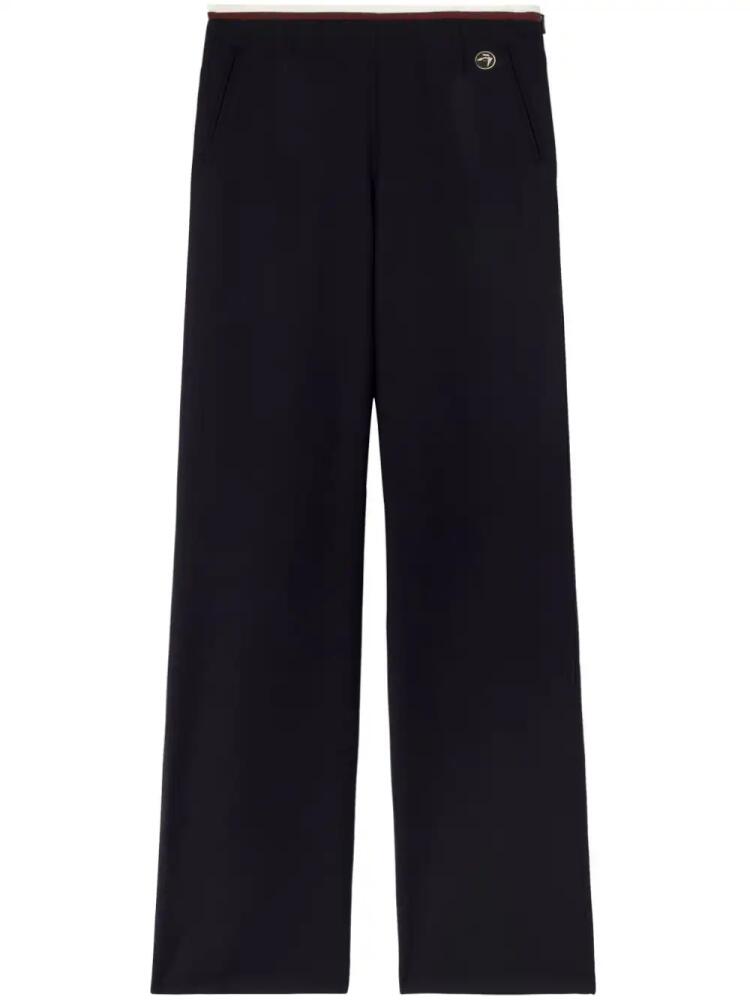 AMBUSH slim-cut logo-plaque trousers - Blue Cover