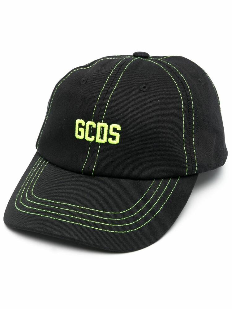 GCDS embroidered-logo baseball cap - Black Cover