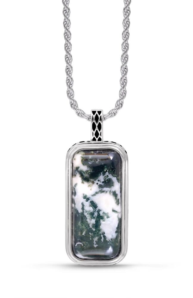 LuvMyJewelry Tree Agate Sterling Silver Men Tag Necklace Cover