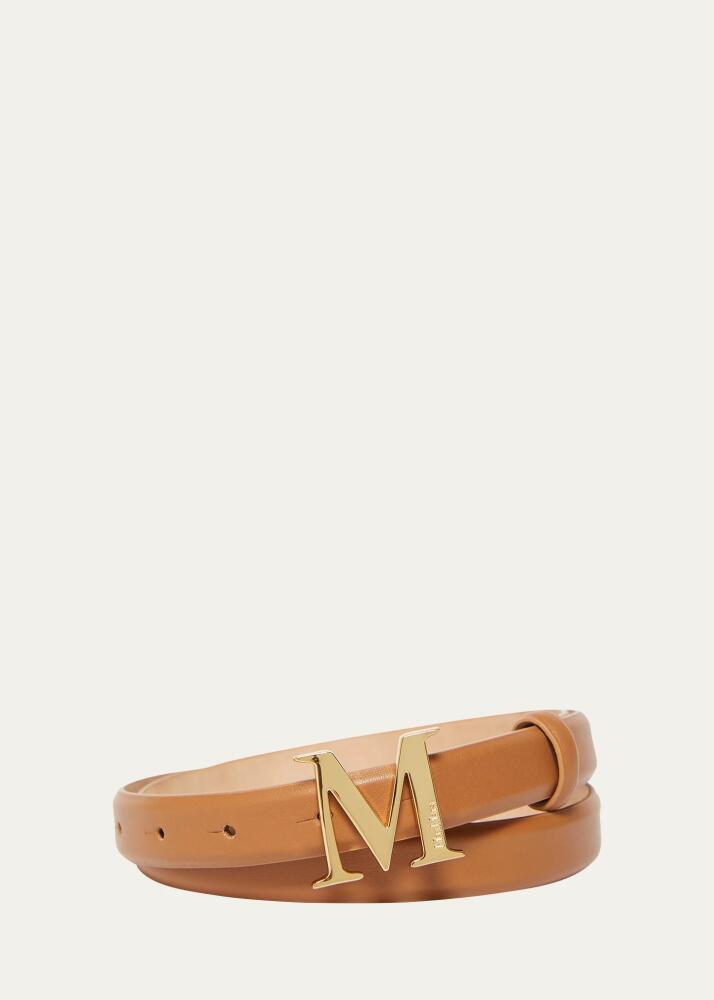 Max Mara MClassic20 Brown Leather Belt Cover