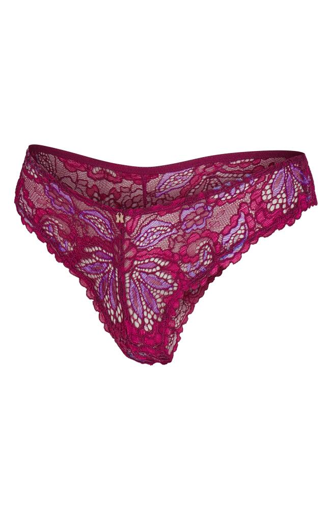 SAVAGE X FENTY Romantic Corded Lace Brazilian Briefs in Sugarplum Passionfruit Purple Cover